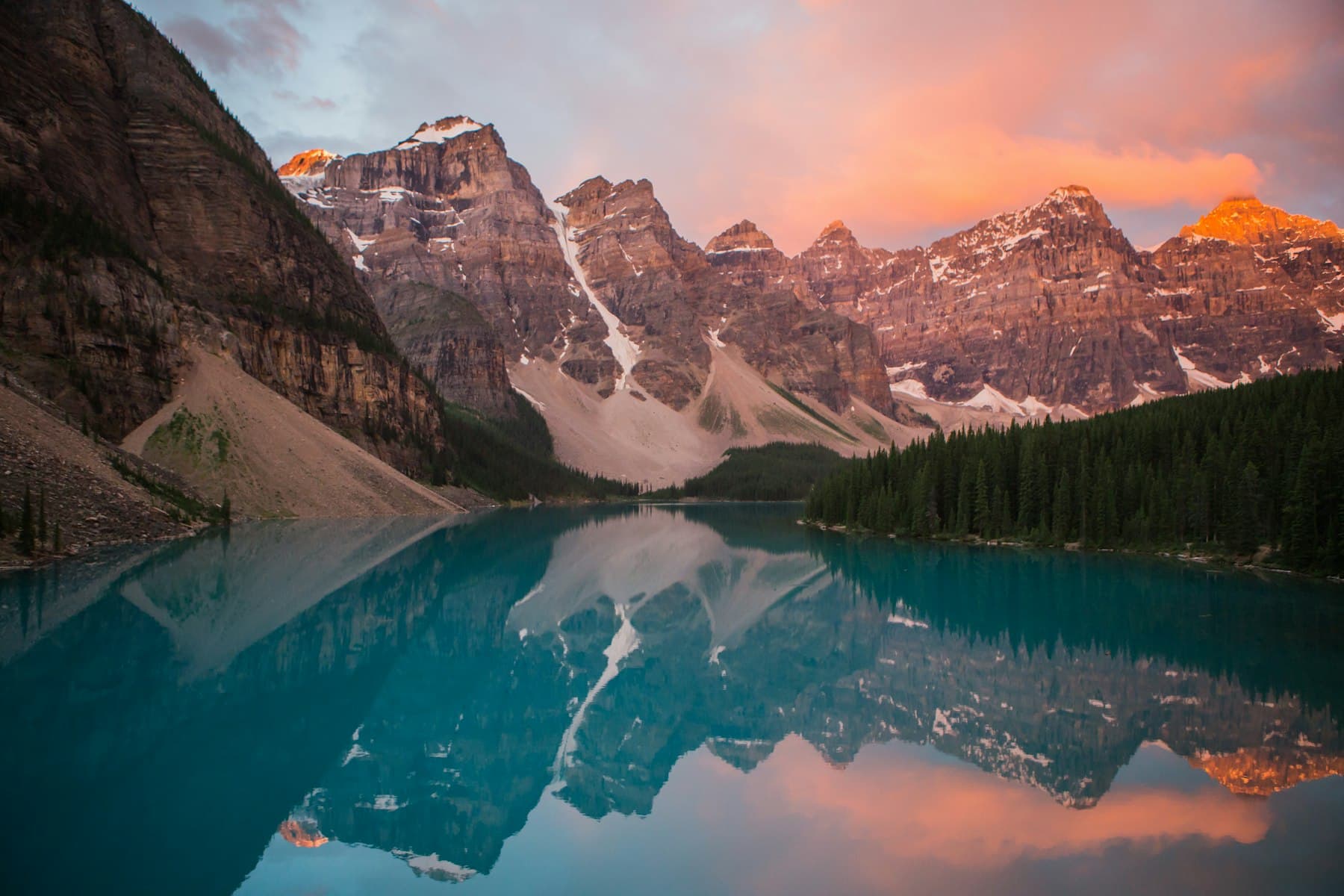 Still lake beneath the peaks, printed edition